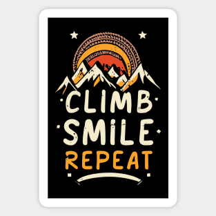 Free Climbing Boulderer Mountain Rock Bouldering Climber Gym Retro Magnet